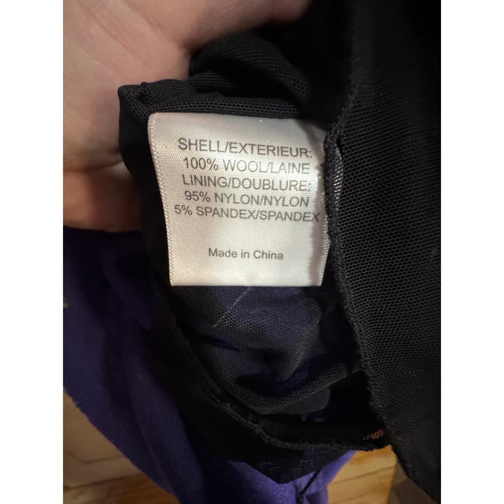 Tory Burch | Purple 100% Wool Lined Sleeveless Sheath Dress | Size XS - Picture 8 of 12